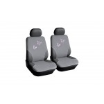 ΚΑΛΥΜΜΑΤΑ ΚΑΘΙΣΜΑΤΩΝ BUTTERFLY ΓΚΡΙ ΜΕ ΡΟΖ ΠΕΤΑΛΟΥΔΕΣ 2ΤΕΜ. Μπροστινά Καλύμματα