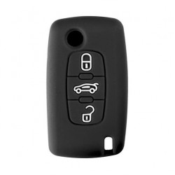 TYPE-1 ΚΑΛΥΜΜΑ ΚΛΕΙΔΙΩΝ ΣΙΛΙΚΟΝΗΣ ΜΑΥΡΟ ΧΡΩΜΑ ΓΙΑ FIAT/LANCIA/CITROEN/PEUGEOT  1ΤΕΜ. PEUGEOT