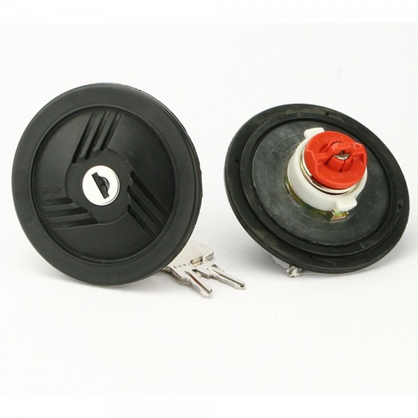 ΤΑΠΑ ΒΕΝΖΙΝΗΣ ΜΕ ΚΛΕΙΔΙ ΓΙΑ VOLVO 142-144-145-164-242-244 >1977 / 264 >1977 ΣΕ ΜΑΥΡΟ ΧΡΩΜΑ FARMA - 1 τεμ. Τάπες Καυσίμου