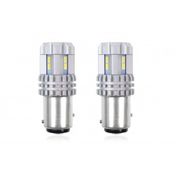 P21/5W BAY15d 12/24V 22 LED SMD ULTRABRIGHT 3020 CANBUS ΛΕΥΚΟ 2ΤΕΜ. Φωτισμός LED