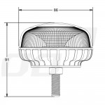 ΦΑΡΟΣ LED MINI 12/24V 18SMD ΒΙΔΩΤΟΣ ΠΟΡΤΟΚΑΛΙ 91x86mm ΑMiO - 1 TEM. Φάροι LED