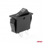 ΔΙΑΚΟΠΤΗΣ ON/OFF  2 ΕΠΑΦΩΝ 12V 20A 10mm x 26mm ΜΑΥΡΟΣ  ΑΜΙΟ - 1 ΤΕΜ. Διακόπτες Ρελέ