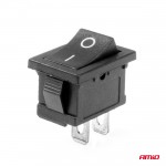 ΔΙΑΚΟΠΤΗΣ ON/OFF 3 ΕΠΑΦΩΝ 12V 20A 12mm x 19mm ΜΑΥΡΟΣ  ΑΜΙΟ - 1 ΤΕΜ. Διακόπτες Ρελέ