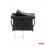 ΔΙΑΚΟΠΤΗΣ ON/OFF 3 ΕΠΑΦΩΝ 12V 20A 12mm x 19mm ΜΑΥΡΟΣ  ΑΜΙΟ - 1 ΤΕΜ. Διακόπτες Ρελέ