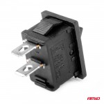ΔΙΑΚΟΠΤΗΣ ON/OFF 3 ΕΠΑΦΩΝ 12V 20A 12mm x 19mm ΜΑΥΡΟΣ  ΑΜΙΟ - 1 ΤΕΜ. Διακόπτες Ρελέ