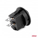 ΔΙΑΚΟΠΤΗΣ ON/OFF 2 ΕΠΑΦΩΝ 12V 20A  ΣΤΡΟΓΓΥΛΟΣ Φ20mm ΜΑΥΡΟΣ AMIO - 1 τεμ. Διακόπτες Ρελέ