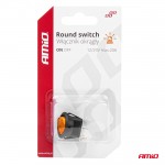 ΔΙΑΚΟΠΤΗΣ ON/OFF 3 ΕΠΑΦΩΝ 12/24V 20A ΣΤΡΟΓΓΥΛΟΣ ΜΕ ΚΙΤΡΙΝΟ ΦΩΤΙΣΜΟ  ΑΜΙΟ - 1 ΤΕΜ. Διακόπτες Ρελέ