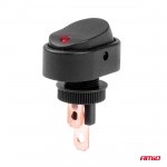 ΔΙΑΚΟΠΤΗΣ ON/OFF 3 ΕΠΑΦΩΝ ΜΕ LED ΚΟΚΚΙΝΟ12/24V Φ12mm 30A ΜΕ ΣΠΕΙΡΩΜΑ ΟΒΑΛ ΑΜΙΟ - 1 ΤΕΜ. Διακόπτες Ρελέ