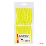 ΔΙΑΚΟΣΜΗΤΙΚΑ ΑΝΑΚΛΑΣΤΙΚΑ ΑΥΤΟΚΟΛΛΗΤΑ ΓΙΑ ΖΑΝΤΕΣ MOTO & ΑΥΤΟΚΙΝΗΤΩΝ ΦΩΣΦΟΡΙΖΕ ΚΙΤΡΙΝΑ 10x0,7cm ΑMiO - 20 TEM. Αυτοκόλλητα Διακοσμητικά