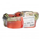 ΙΜΑΝΤΑΣ ΔΕΣΙΜΑΤΟΣ ΜΕ ΚΑΣΤΑΝΙΑ ΚΑΙ ΜΕΤΑΛΛΙΚΟΥΣ ΓΑΝΤΖΟΥΣ 6m/50mm 5000kg ΚΟΚΚΙΝΟ ΑΜΙΟ - 1 τεμ. Ιμάντες Δέσης