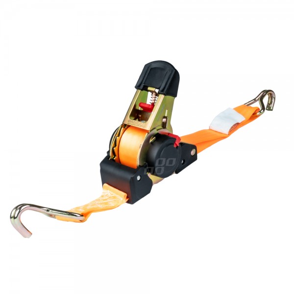 ΙΜΑΝΤΑΣ ΔΕΣΙΜΑΤΟΣ ΜΕ ΚΑΣΤΑΝΙΑ ΚΑΙ ΔΙΠΛΟ ΓΑΝΤΖΟ ΜΕ ΑΥΤΟΜΑΤΗ ΕΠΙΣΤΡΟΦΗ (5x450cm) ΠΟΡΤΟΚΑΛΙ 1500/750kg J-Type AMIO - 1 Τεμ. Ιμάντες Δέσης