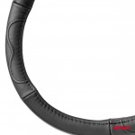 ΚΑΛΥΜΜΑ ΤΙΜΟΝΙΟΥ ΑΠΟ ΤΕΧΝΟΔΕΡΜΑ 37-39CM SWC-49-Μ ΣΕ ΜΑΥΡΟ ΧΡΩΜΑ ΜΕ ΜΑΥΡΕΣ ΡΑΦΕΣ AMIO - 1 ΤΕΜ. Διάμετρος 37-39 cm