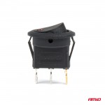 ΔΙΑΚΟΠΤΗΣ 12V ON/OFF ΣΤΡΟΓΓΥΛΟΣ ΜΕ 3 ΕΠΑΦΕΣ ΚΟΚΚΙΝΟ LED  AMIO - 1 τεμ. Διακόπτες Ρελέ