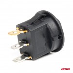 ΔΙΑΚΟΠΤΗΣ 12V ON/OFF ΣΤΡΟΓΓΥΛΟΣ ΜΕ 3 ΕΠΑΦΕΣ ΚΙΤΡΙΝΟ LED AMIO - 1 τεμ. Διακόπτες Ρελέ