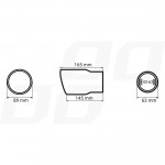 ΑΚΡΟ (ΜΠΟΥΚΑ) ΕΞΑΤΜΙΣΗΣ MT-026 AKR ΧΡΩΜΙΟ Φ43-62 165x89mm AMIO - 1 τεμ. Μπούκες Εξάτμισης