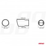 ΑΚΡΟ (ΜΠΟΥΚΑ) ΕΞΑΤΜΙΣΗΣ MT-026Β AKR ΜΑΥΡΟ ΧΡΩΜΑ Φ43-62 165x89mm AMIO - 1 τεμ. Μπούκες Εξάτμισης