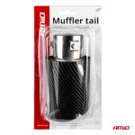 ΑΚΡΟ (ΜΠΟΥΚΑ) ΕΞΑΤΜΙΣΗΣ MT-028C AKR ΧΡΩΜΙΟ/CARBON Φ43>56 155x89mm AMIO - 1 ΤΕΜ. Μπούκες Εξάτμισης