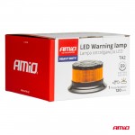 ΦΑΡΟΣ HEAVY DUTY W28M 12/24V ΠΟΡΤΟΚΑΛΙ 16LED ΜΑΓΝΗΤΙΚΟΣ/ΒΙΔΩΤΟΣ ΜΕ ΦΙΣ ΑΝΑΠΤΗΡΑ Υ89mm Φ110mm AMIO - 1 τεμ. Φάροι LED