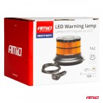 ΦΑΡΟΣ HEAVY DUTY W29M 12/24V ΠΟΡΤΟΚΑΛΙ 16LED ΜΑΓΝΗΤΙΚΟΣ/ΒΙΔΩΤΟΣ ΜΕ ΦΙΣ ΑΝΑΠΤΗΡΑ Υ103mm Φ110mm AMIO - 1 τεμ. Φάροι LED