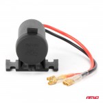 ΠΡΙΖΑ ΜΕ ΜΟΝΗ ΥΠΟΔΟΧΗ ΓΙΑ ΦΙΣ ΑΝΑΠΤΗΡΑ 12/24V ΑΔΙΑΒΡΟΧΗ AMIO - 1 τεμ. Φις Αναπτήρα