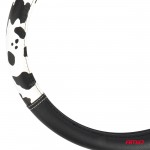 ΚΑΛΥΜΜΑ ΤΙΜΟΝΙΟΥ SWC-62 (M) 37>39cm ΜΑΥΡΟ ΜΕ ΣΧΕΔΙΟ ΑΣΠΡΟΜΑΥΡΟ ΔΕΡΜΑ ΑΓΕΛΑΔΑΣ AMIO - 1 ΤΕΜ. Διάμετρος 37-39 cm