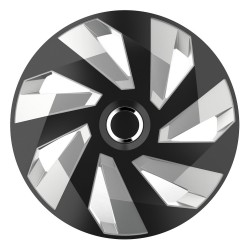 ΤΑΣΙ 16" HUBCAP VECTOR RC SILVER BLACK AMiO- 4 ΤΕΜ. ΤΑΣΙΑ 16 ΙΝΤΣΕΣ