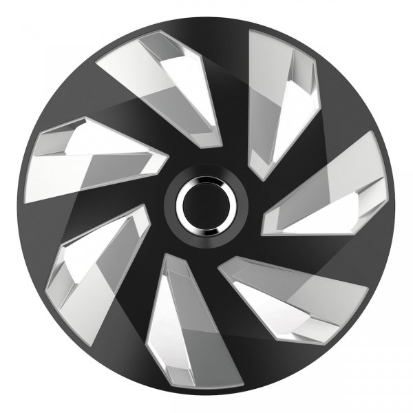 ΤΑΣΙ 16" HUBCAP VECTOR RC SILVER BLACK AMiO- 4 ΤΕΜ. ΤΑΣΙΑ 16 ΙΝΤΣΕΣ