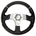 ΤΙΜΟΝΙ KOBRA 320mm ΤΡΙΑΚΤΙΝΟ ΜΑΥΡΟ/ΑΣΗΜΙ ΚΕΝΤΡΟ LUISI Τιμόνια