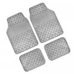 Πατάκια Universal Λάστιχο Χρώμιο - Carbon 4τμχ 65x44cm + 40x33cm Διεθνή Πατάκια Λάστιχο