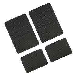 Πατάκι CALIFORNIA universal Λάστιχο 4τεμ. 45x65 cm + 45x32 cm μαύρο Διεθνή Πατάκια Λάστιχο