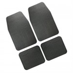 ΣΕΤ ΠΑΤΑΚΙΑ FLORIDA (ΜΑΥΡΟ/ΛΑΣΤΙΧΟ - 41 Χ 63,5 cm ΚΑΙ 40 Χ 33 cm) - 4 ΤΕΜ. Διεθνή Πατάκια Λάστιχο