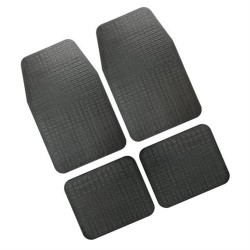 ΣΕΤ ΠΑΤΑΚΙΑ FLORIDA (ΜΑΥΡΟ/ΛΑΣΤΙΧΟ - 41 Χ 63,5 cm ΚΑΙ 40 Χ 33 cm) - 4 ΤΕΜ. Διεθνή Πατάκια Λάστιχο