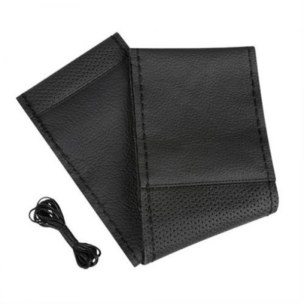 ΡΑΦΤΟ ΚΑΛΥΜΜΑ ΤΙΜΟΝΙΟΥ ΜΕ ΕΝΑΛΛΑΞ ΣΧΕΔΙΟ  ΔΕΡΜΑΤΙΝΟ SPORT ΜΑΥΡΟ ΜΕ ΜΑΥΡΗ ΡΑΦΗ Ραφτά καλύμματα τιμονιού