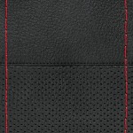 ΡΑΦΤΟ ΚΑΛΥΜΜΑ ΤΙΜΟΝΙΟΥ ΜΕ ΕΝΑΛΛΑΞ ΣΧΕΔΙΟ  ΔΕΡΜΑΤΙΝΟ SPORT ΜΑΥΡΟ ΜΕ ΚΟΚΚΙΝΗ ΡΑΦΗ Ραφτά καλύμματα τιμονιού