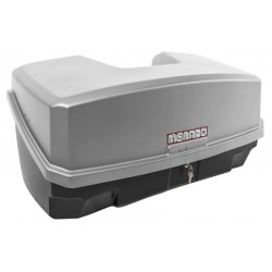 Μπαγκαζιέρα Κοτσαδόρου Nekkar Silver 300 σε ασημί με μαύρο χρώμα και ματ ανάγλυφη υφή για βάση ποδηλάτου κοτσαδόρου Race 3/4 Menabo - 1 τεμ. Μπαγκαζιέρες Κοτσαδόρου