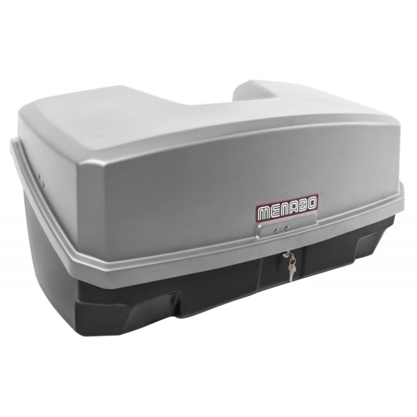 Μπαγκαζιέρα Κοτσαδόρου Nekkar Silver 300 σε ασημί με μαύρο χρώμα και ματ ανάγλυφη υφή για βάση ποδηλάτου κοτσαδόρου Race 3/4 Menabo - 1 τεμ. Μπαγκαζιέρες Κοτσαδόρου