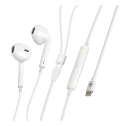 ΑΚΟΥΣΤΙΚΑ BLUETOOTH ΜΕ ΜΙΚΡΟΦΩΝΟ ΚΑΙ ΚΑΛΩΔΙΟ 120cm ΓΙΑ APPLE (8PIN) ΛΕΥΚΑ LAMPA - 1 TEM. Ακουστικά και Ηχεία