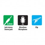 ΑΚΟΥΣΤΙΚΑ ΜΕ  ΜΟΝΟ ΜΙΚΡΟΦΩΝΟ MONO ΑΛΟΥΜΙΝΙΟΥ 120cm BLUE LINE Ακουστικά και Ηχεία