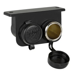 ΔΙΠΛΗ ΠΡΙΖΑ ΑΝΑΠΤΗΡΑ ΜΕ ΒΑΣΗ ΚΑΙ ΚΑΠΑΚΙΑ 12/24V Πρίζες Αναπτήρα