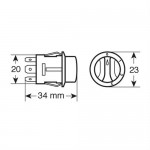 ΔΙΑΚΟΠΤΗΣ 4 ΘΕΣΕΩΝ 12/24V 10A ΣΤΡΟΓΓΥΛΟΣ 23mm Διακόπτες Ρελέ