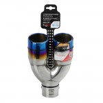 ΑΚΡΟ (ΜΠΟΥΚΑ) ΕΞΑΤΜΙΣΗΣ ΔΙΠΛΗ ΤΙΤΑΝΙΟΥ ΣΤΡΟΓΓΥΛΗ TS-73 37>60mm (ΜΗΚΟΣ: 228mm / ΦΑΡΔΟΣ: 163mm) LAMPA - 1 TEM. Μπούκες Εξάτμισης