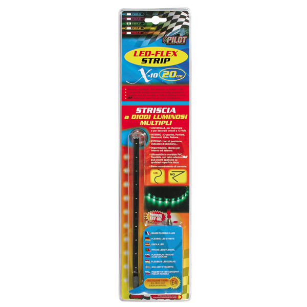 ΤΑΙΝΙΑ ΜΕ 10 LED ΕΥΚΑΜΠΤΗ FLEX STRIP 20 CM 12V ΜΩΒ 1ΤΕΜ Φωτισμός LED