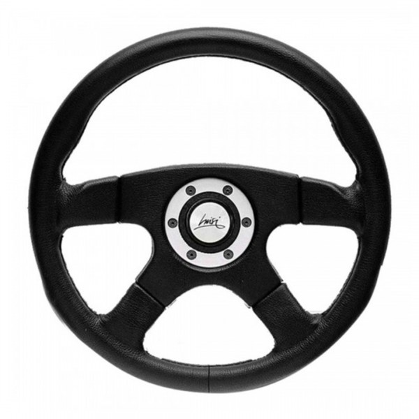 ΤΙΜΟΝΙ VINCENT LUISI ΤΕΤΡΑΚΤΙΝΟ 36,5 cm (ΜΑΥΡΟ ΜΕ ΑΣΗΜΙ ΚΑΠΑΚΙ/ΠΟΛΥΟΥΡΕΘΑΝΗ) Τιμόνια