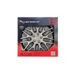 ΤΑΣΙ 15" DAKAR NC ΑΣΗΜΙ/ΜΑΥΡΟ - AMIO ΣΕΤ 4ΤΕΜ ΣΕ KOYTI ΤΑΣΙΑ 15 ΙΝΤΣΕΣ