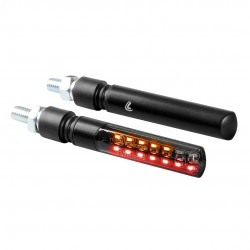 ΦΛΑΣ ΠΙΣΩ ΓΙΑ MOTO LINE SQ 12V SMD LED 3 ΧΡΗΣΕΩΝ ΘΕΣΕΩΣ/STOP/ΦΛΑΣ (ΜΑΥΡΟ 92 X 16 mm) - 2 ΤΕΜ. LED Φλας