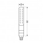 ΦΛΑΣ ΠΙΣΩ ΓΙΑ MOTO LINE SQ 12V SMD LED 3 ΧΡΗΣΕΩΝ ΘΕΣΕΩΣ/STOP/ΦΛΑΣ (ΜΑΥΡΟ 92 X 16 mm) - 2 ΤΕΜ. LED Φλας