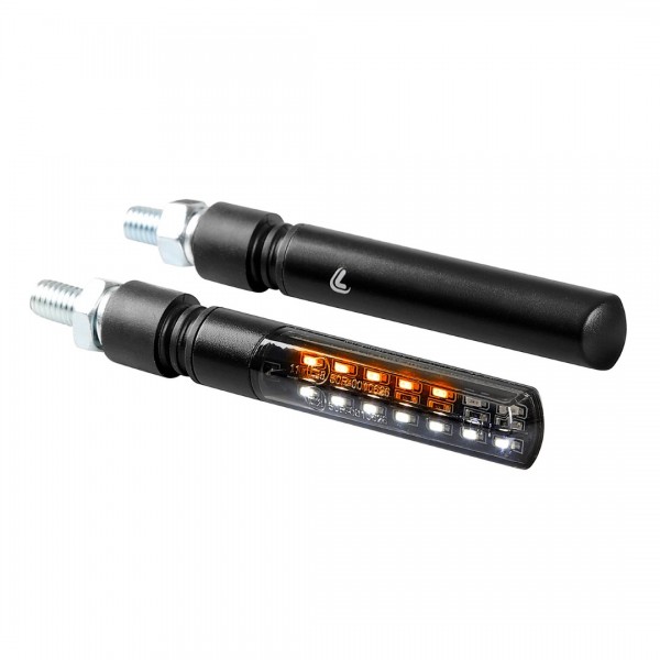 ΦΛΑΣ ΕΜΠΡΟΣ ΓΙΑ MOTO LINE SQ 12V SMD LED 2 ΧΡΗΣΕΩΝ ΘΕΣΕΩΣ/ΦΛΑΣ (ΜΑΥΡΟ 92 X 16 mm) - 2 ΤΕΜ. LED Φλας