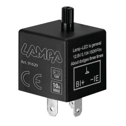 LED FLASHER (ΦΛΑΣΙΕΡΑ) TRIMMER ΗΛΕΚΤΡΟΝΙΚΟ ΓΙΑ LED ΦΛΑΣ 12V max 10A 3PIN LAMPA - 1 ΤΕΜ. Αντάπτορες Φλας