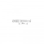 ΦΛΑΣ MOTO NAIL ΜΑΥΡΑ 12V COB LED M8 50x10mm  LAMPA  - 2 TEM. LED Φλας