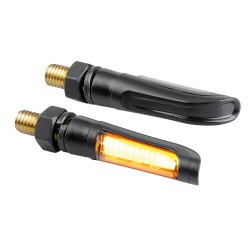 ΦΛΑΣ MOTO NAIL ΜΑΥΡΑ 12V COB LED M8 50x10mm  LAMPA  - 2 TEM. LED Φλας
